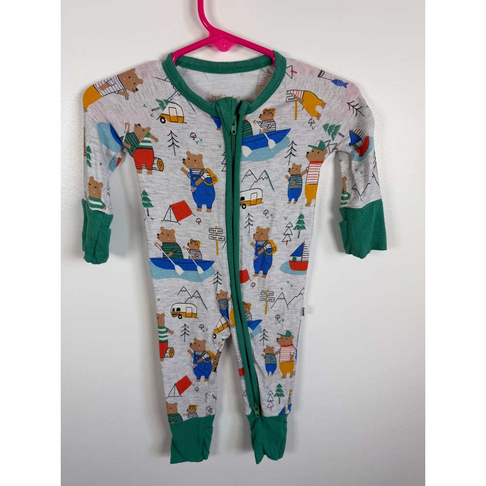 Little Sleepies Papa Bear Bamboo Zippy Newborn